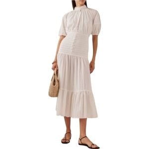 Significant Other Freya Tiered Maxi Dress, Almond Check, Size 8, NWT